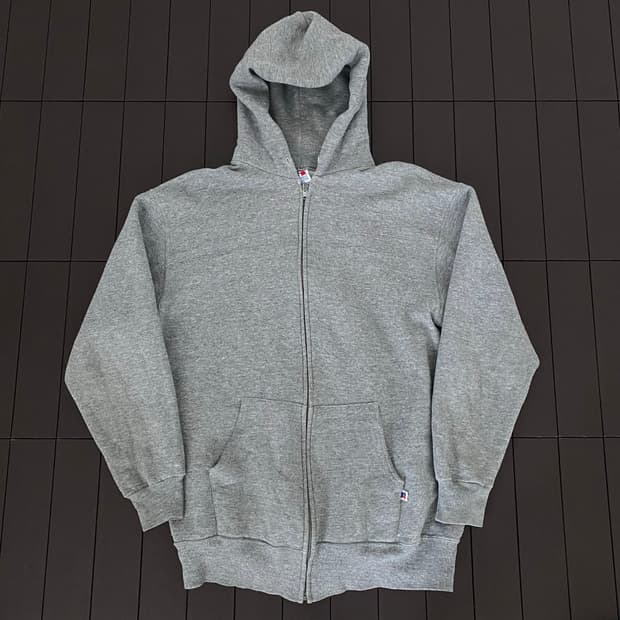 (XL) 90s 러셀 후드집업 그레이