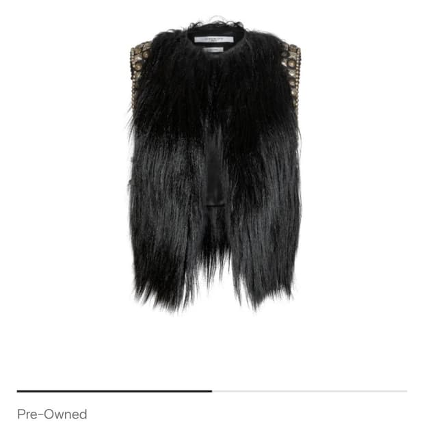 지방시 스터드 퍼 베스트 조끼 36size