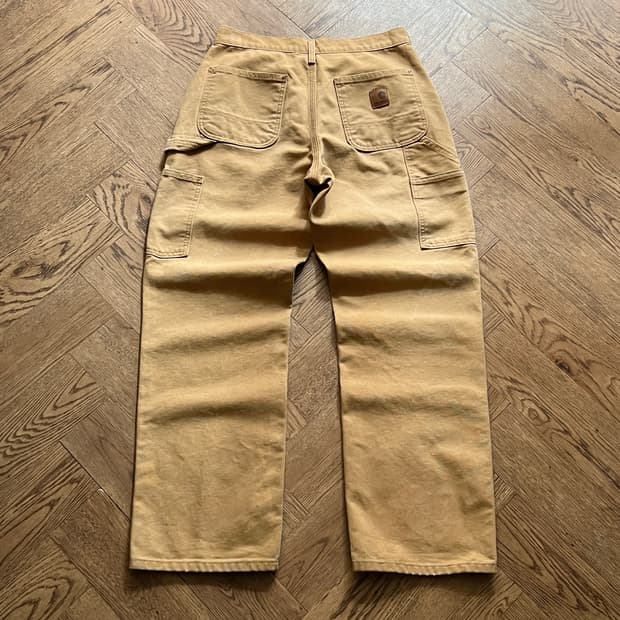 [29]칼하트 USA 덩가리핏 더티워싱 브라운 싱글니 카펜터 워크 팬츠