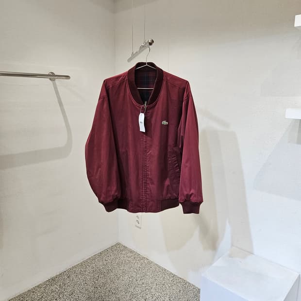 라코스테 양면 리버시블 블루종 자켓