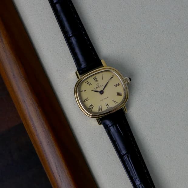 오메가 빈티지 드빌 엘립스 로만 여성용 시계