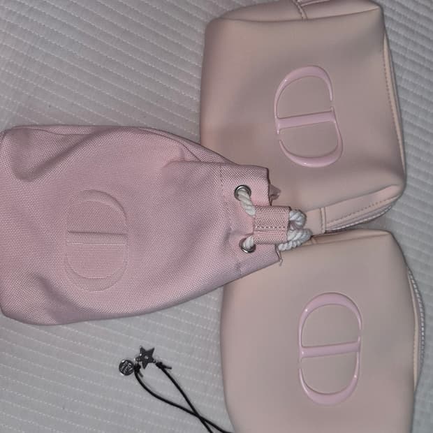 디올 뷰티 핑크 파우치 실버 챰 일괄