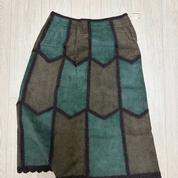 빈티지 스웨이드 스커트