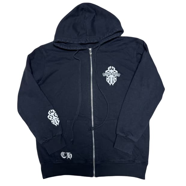 크롬하츠 헤비웨이트 대거 프린팅 후드 집업