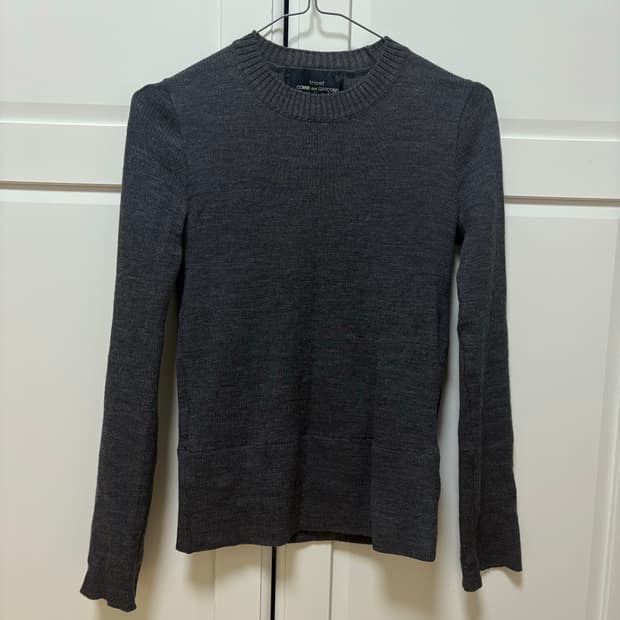 꼼데가르송 트리콧 그레이 니트