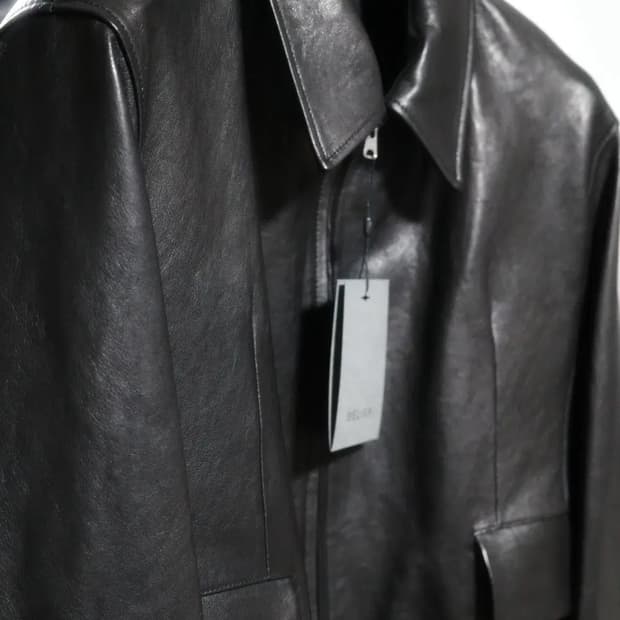 벨리에 다이에그널 레더 블루종 - 블랙