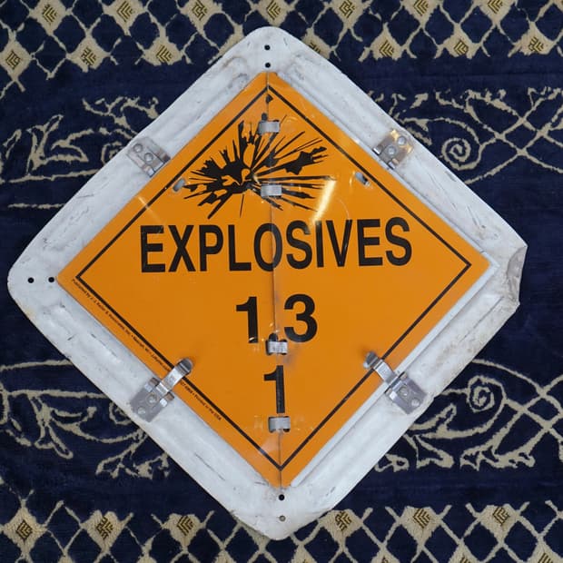 빈티지 소품 USA 교통부 금속 표지판