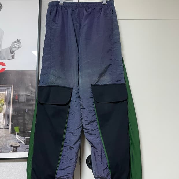 코트와일러 컬러 블록 와이드 트랙 카고 팬츠  