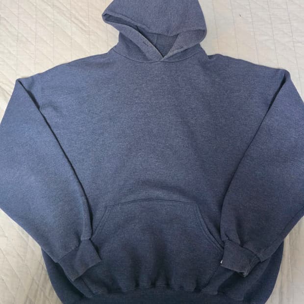 [XXL] 90s 빈티지 러셀 애슬레틱 블루 그레이 후드티