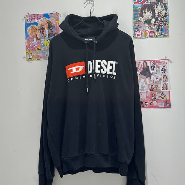 Diesel Logo Black Hoodie