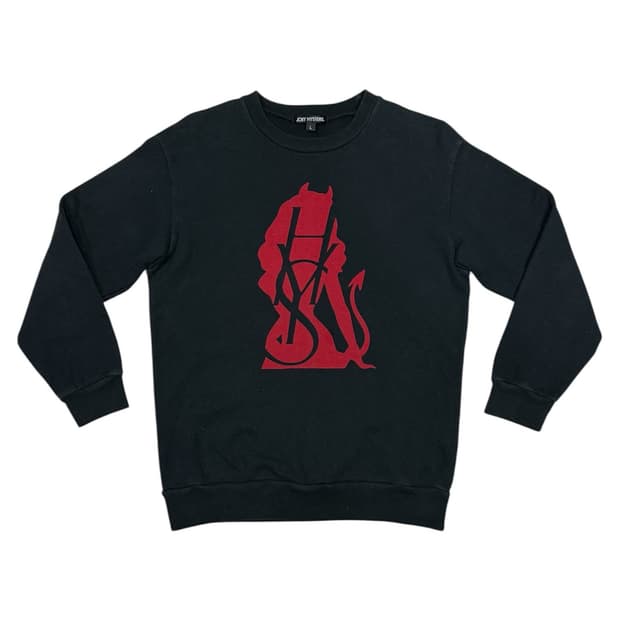 히스테릭 글래머 아카이브 데빌걸 ysl 로고 오마주 맨투맨 스웨터