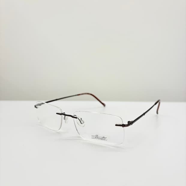 SILHOUETTE 실루엣 사각 브라운 무테 안경