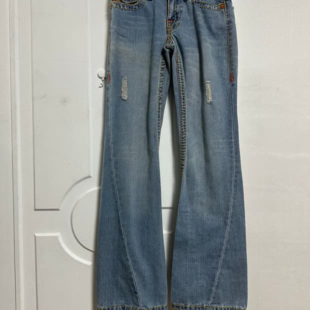 트루릴리전 스티치 데님 팬츠