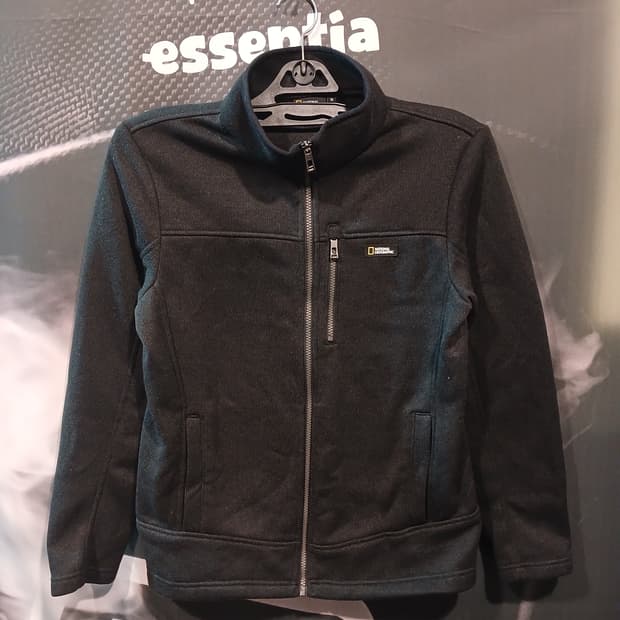 네셔널지오그래픽 니트 기모 풀집업 자켓