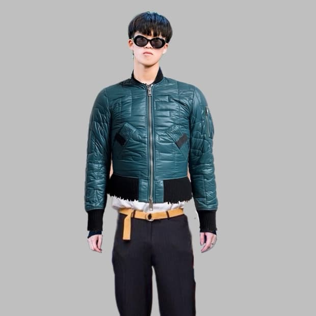 디젤 크롭 3M 경량 패딩 바이커자켓