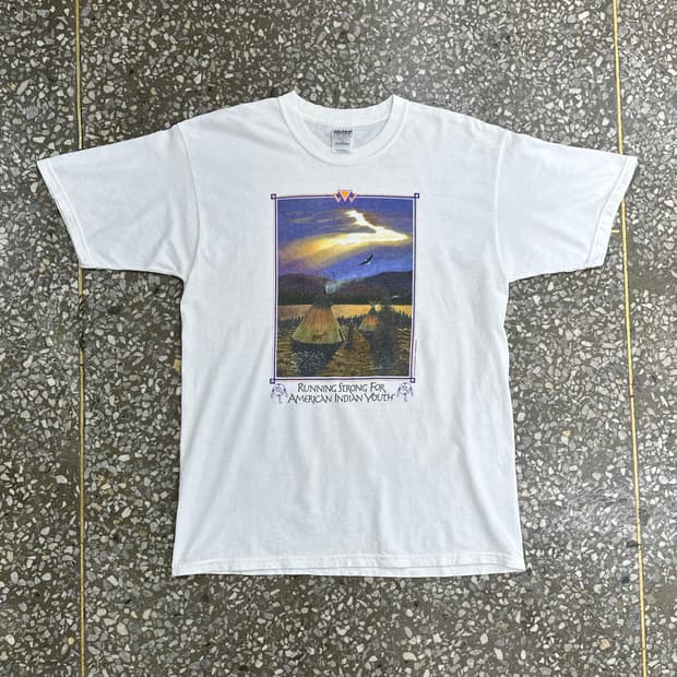 Early 00s 길단 인디언 티셔츠 L