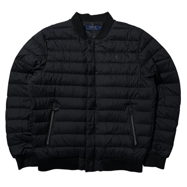 폴로 랄프로렌 덕다운 경량 패딩 블루종 자켓 블랙
