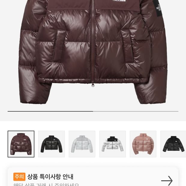 (W) 노스페이스 화이트 라벨 노벨티 눕시 다운 자켓 코코아 브라운