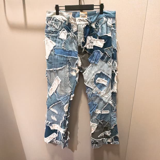 (정품/새상품) 갤러리 디파트먼트 남성 패치워크 디스트레스드 데님 팬츠