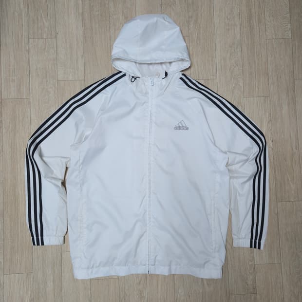 3XL) 아디다스 삼선 후드 바람막이