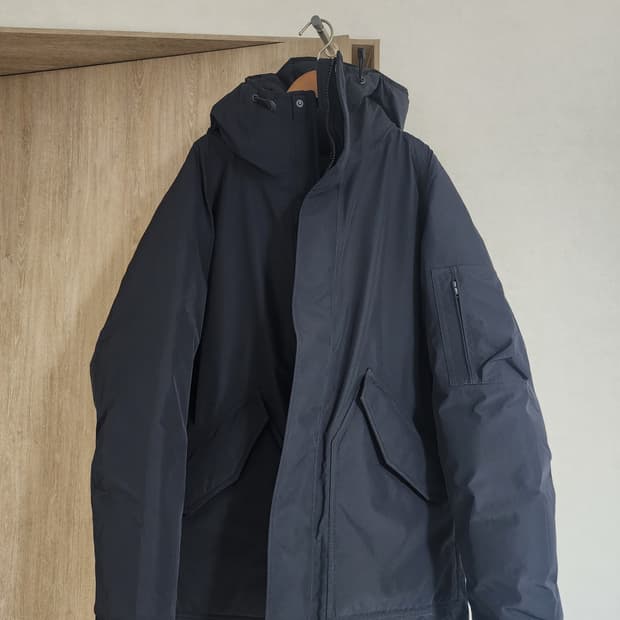 나나미카 24fw 고어텍스 다운 코트 네이비 L