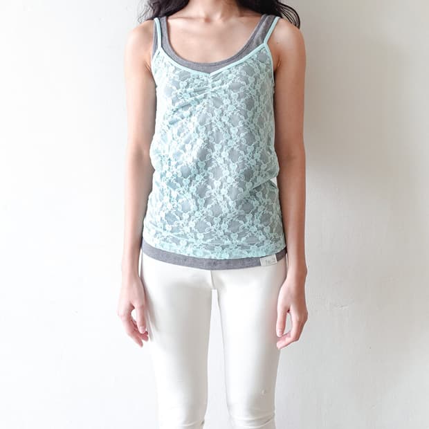 샵페어리 레이스 슬리브리스 민트