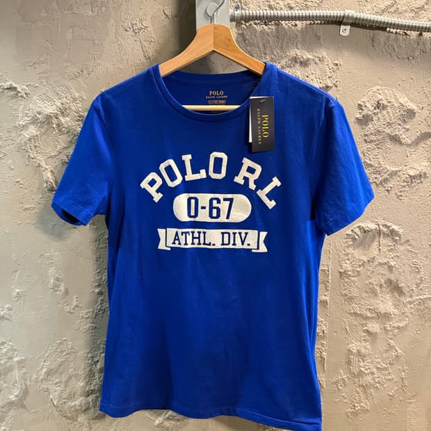 폴로 랄프로렌 POLO 로고 반팔 티셔츠 블루 S