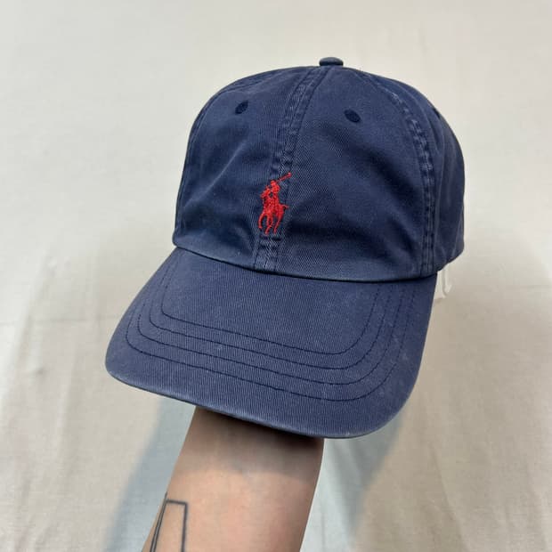 폴로 랄프로렌 워시드 네이비 치노 볼캡 모자