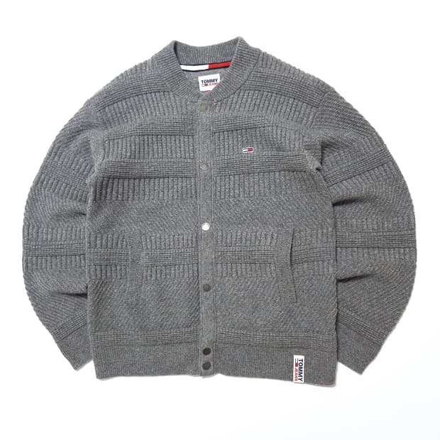 타미 진스 울 니트 가디건 그레이