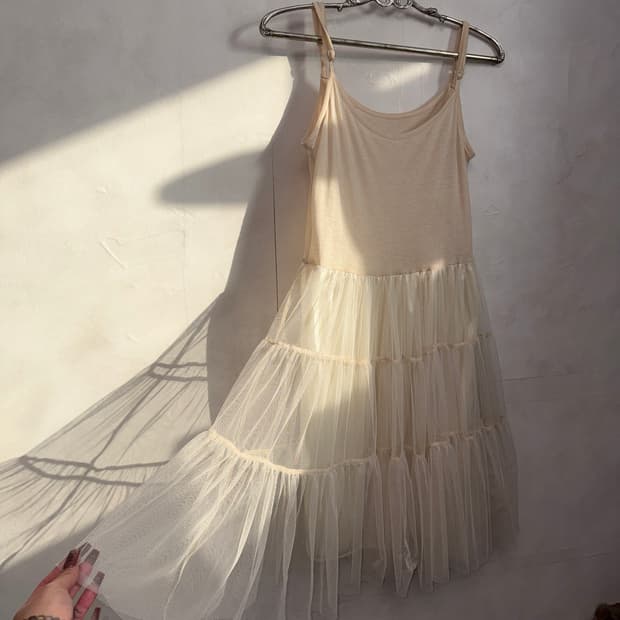 Pink beige ballet chiffon ops