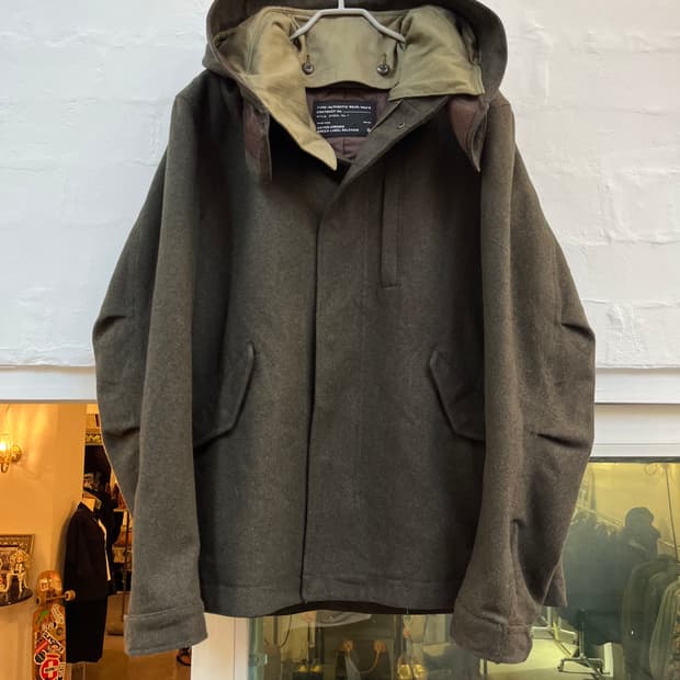 United Arrows 그린라벨 울 후드자켓 XXL후드 리버시블