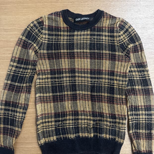 아워레가시 포멀 라운드넥 골드 지저 체크36