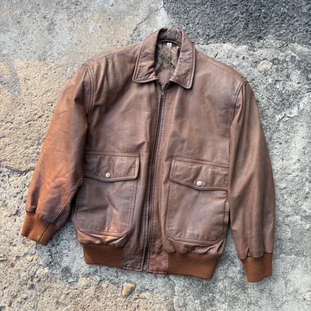 빈티지 A-2 소가죽 레더 자켓