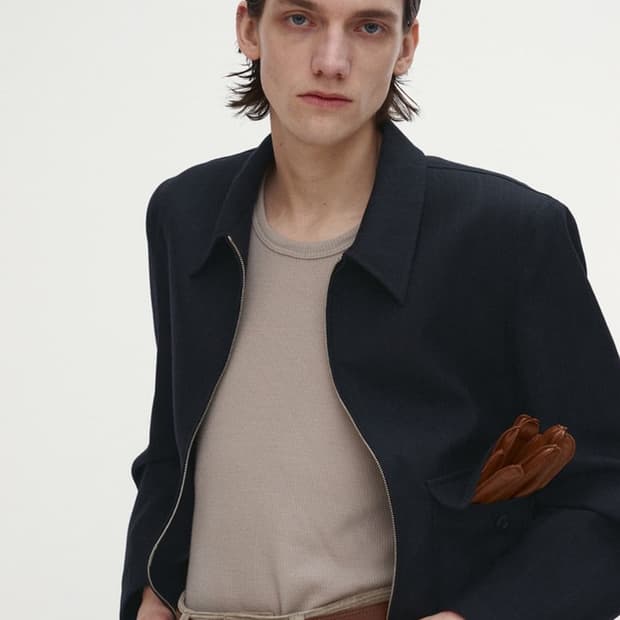 토니웩 버진울 밀리터리 블루종 자켓 네이비 스트라이프 L