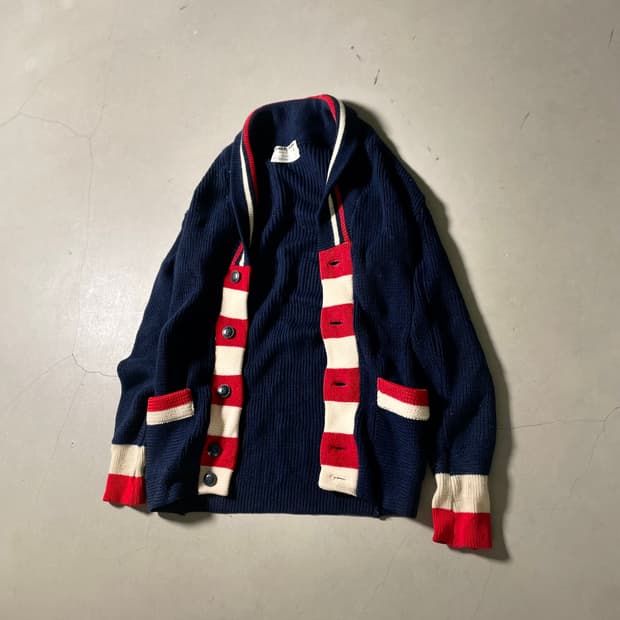 70‘s White Ram canada Wool Cardigan