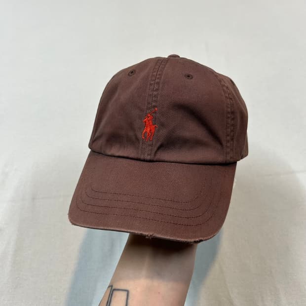폴로 랄프로렌 다크 브라운 볼캡 모자 가죽스트랩 정품