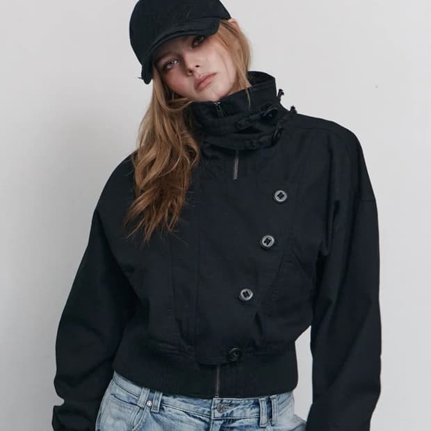 새상품) 플리즈노팔로우 베렌 하이넥 봄버자켓 Beren High-neck