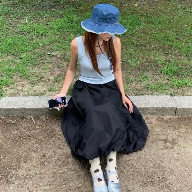 (62) 자크뮈스 르밥 아티초크 버킷햇 그라디언트 블루 데님 벙거지