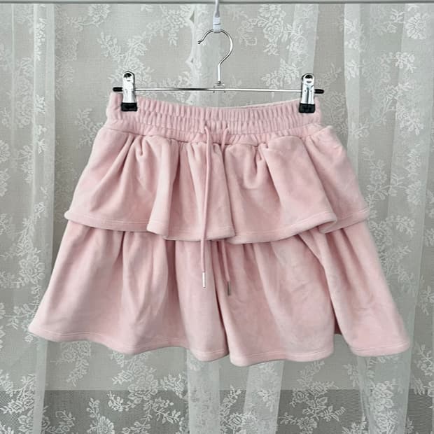 S) 메이윤 극세사 캉캉스커트 핑크