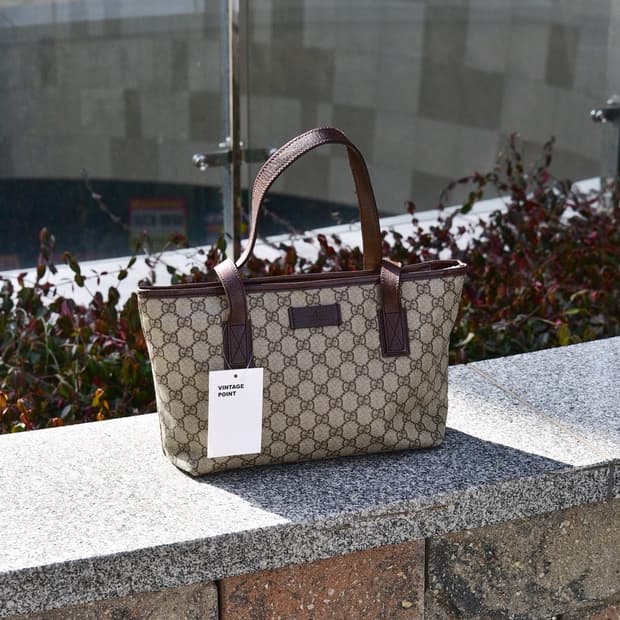 구찌 PVC GG로고 캔버스 쇼퍼백 (정품)