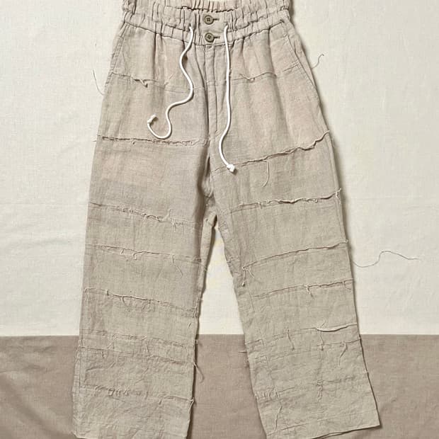 꼼데가르송 린넨 컷오프 이지팬츠 comme des garcons