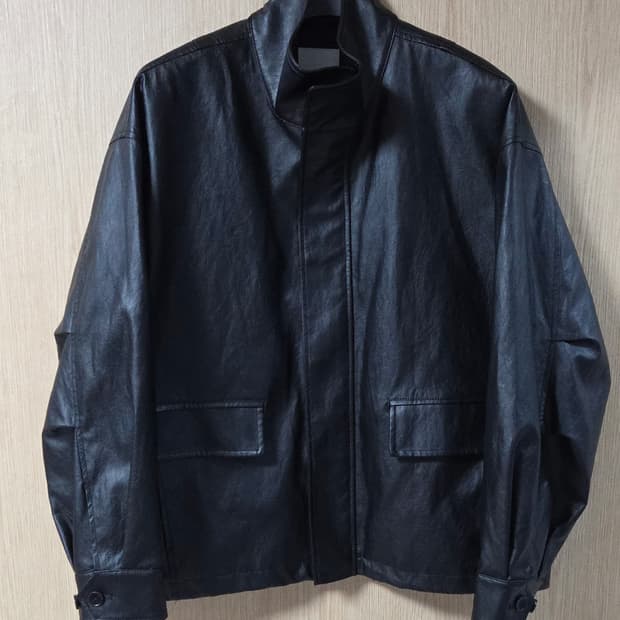 (착샷) 247시리즈 레더 필드 자켓 비건