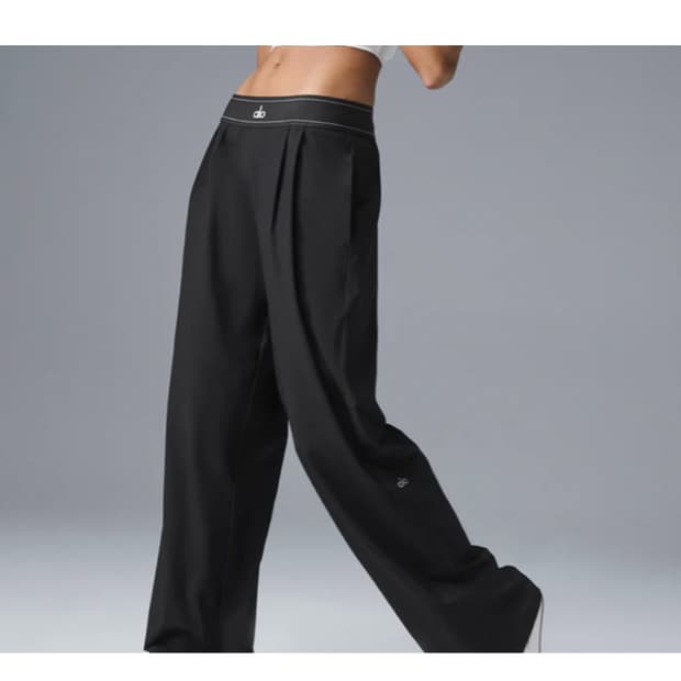 Alo 요가 블랙 수트업 트라우저 