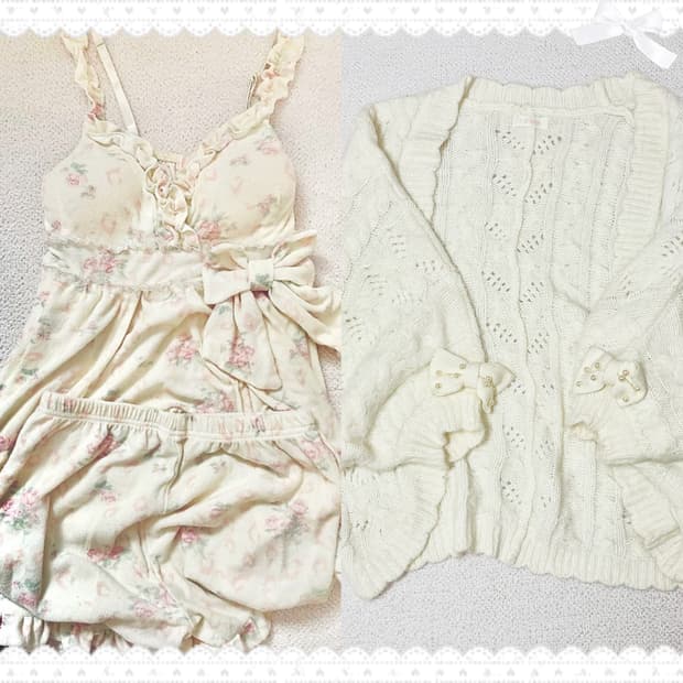 슈가돌 플로럴 호피 레오파드 룸웨어 리즈리사 가디건 세트히메갸루 라떼갸루