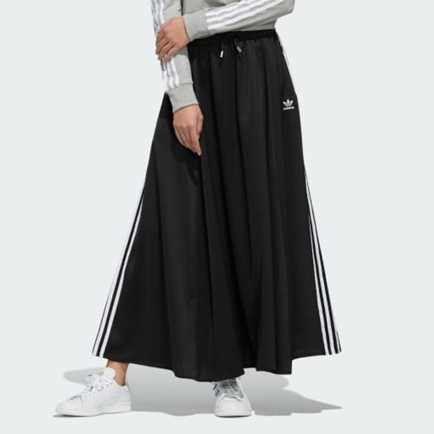 아디다스 새틴 플레어 스커트 M
