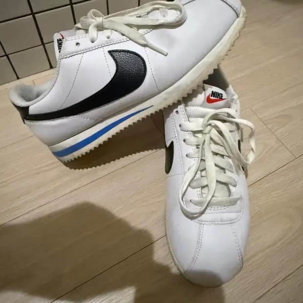 나이키 코르테즈 화이트 앤 블랙 255