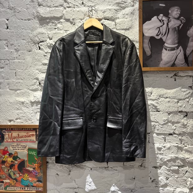 빈티지 100% 양가죽 블레이저 레더자켓