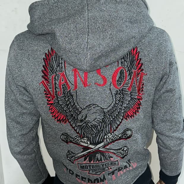 Vanson Eagle Hooded Zip-Up