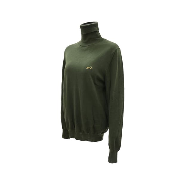 알렉산더 맥퀸 올리브 터틀넥 니트