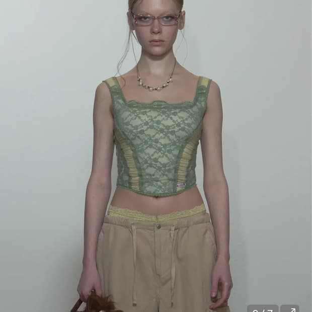 스컬프터 Team Mary Corset Top Green